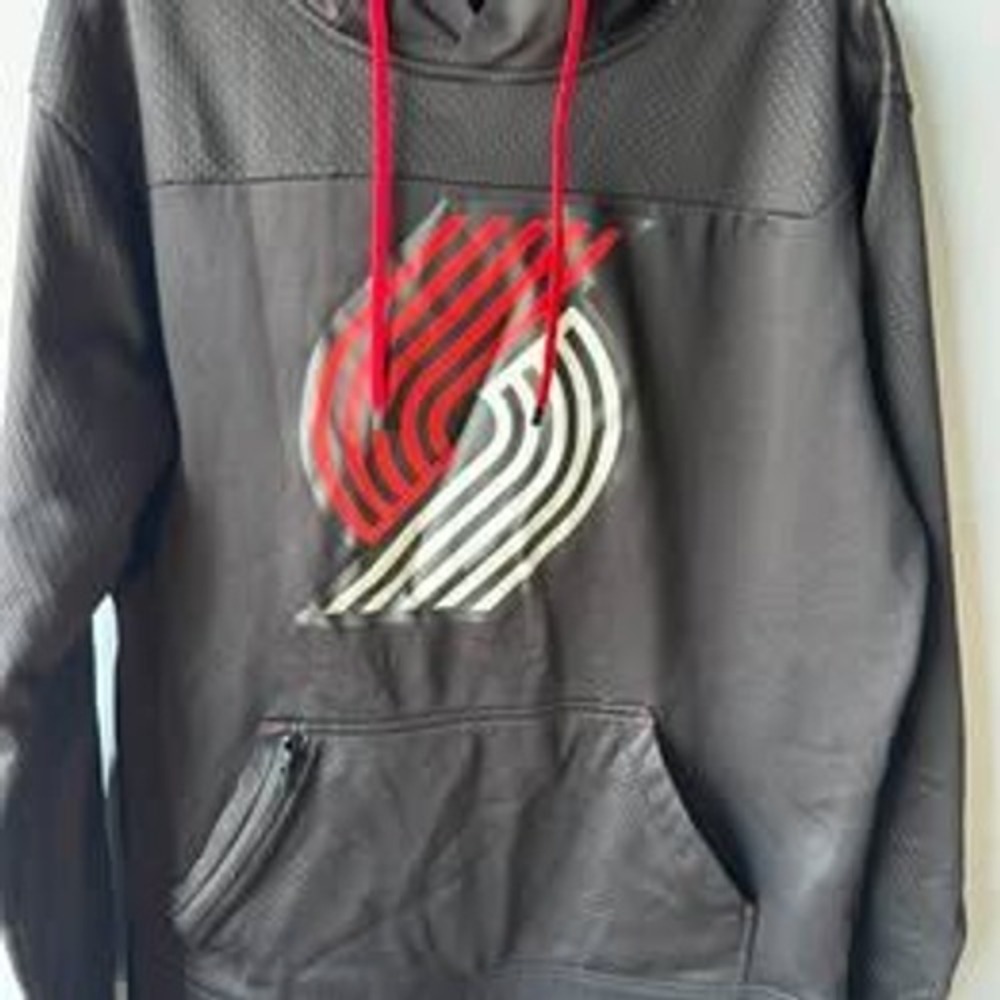 Fanatics Portland Trail Blazers NBA Hoodie Mens Small Charcoal Grey Pullover